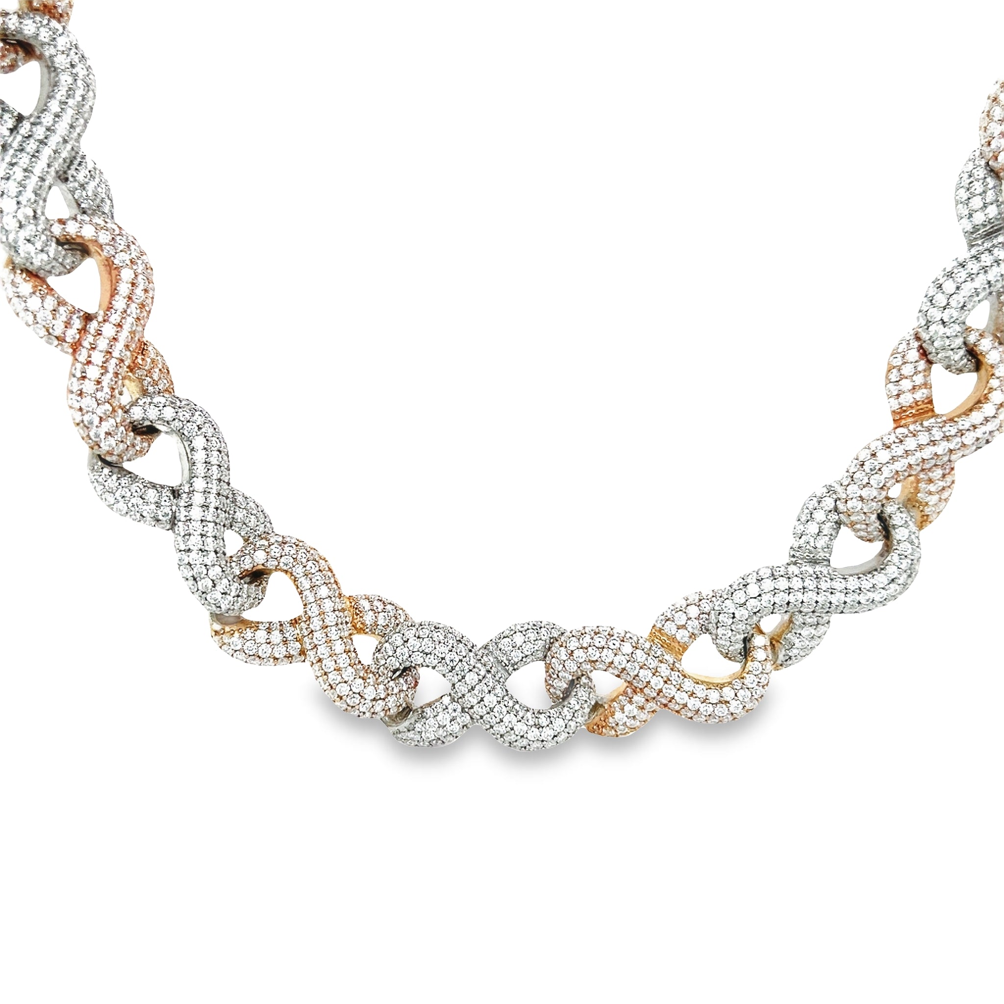 White/Rose Gold Cuban