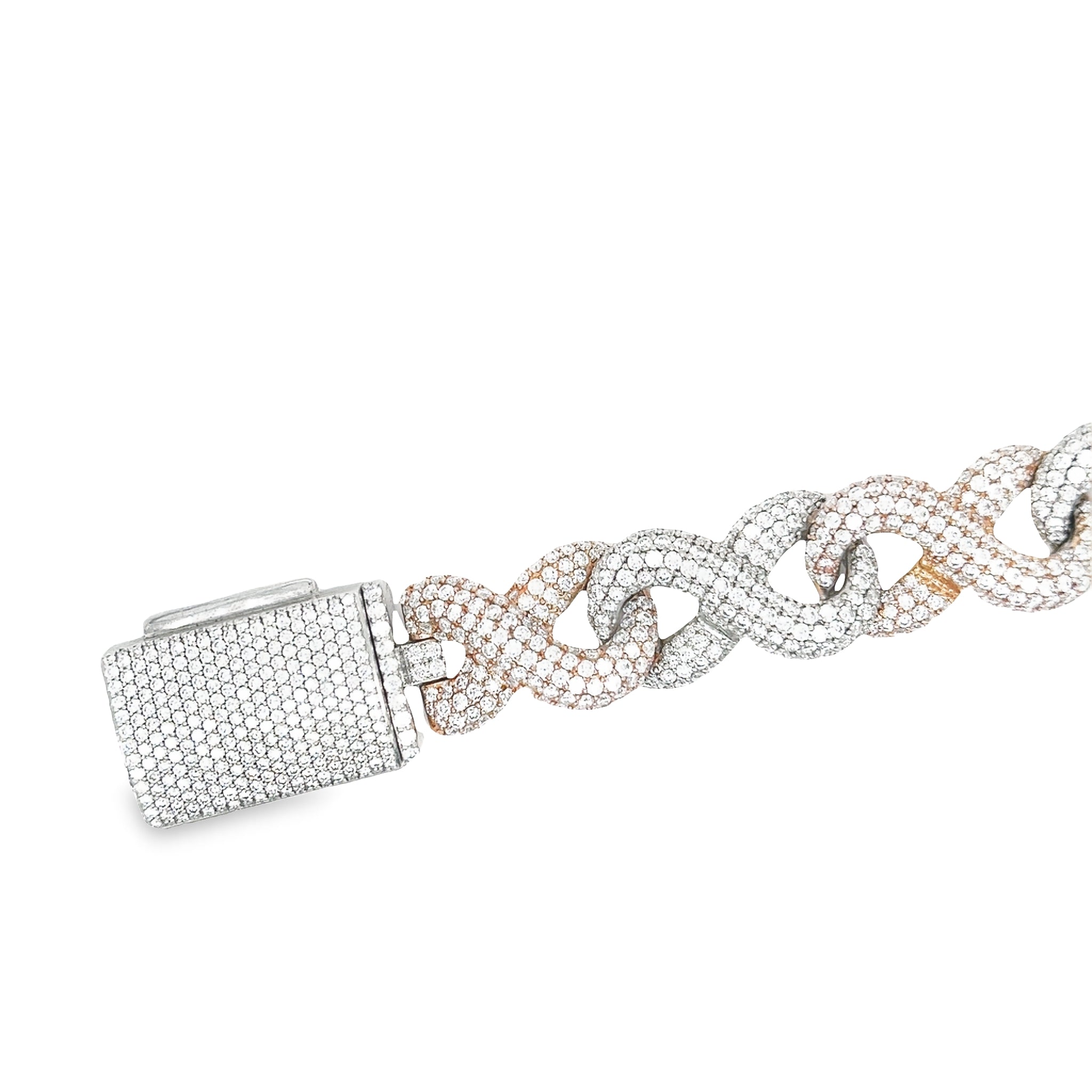 White/Rose Gold Cuban