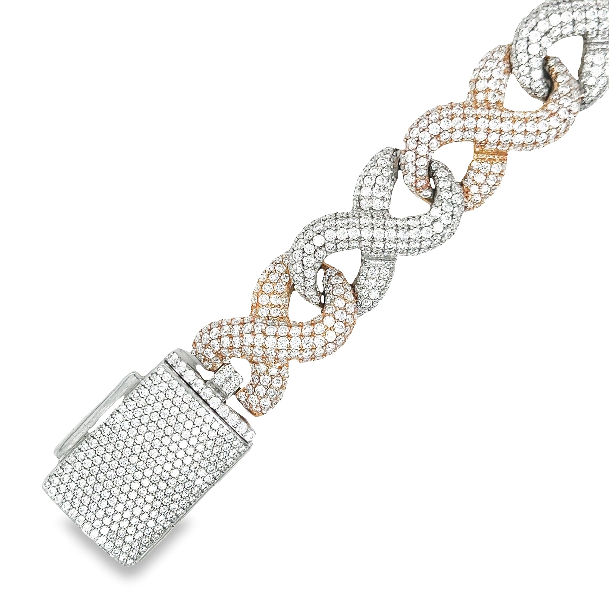 White/Rose Gold Cuban