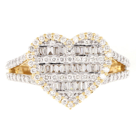 Yellow Gold Heart Shaped Promise Ring