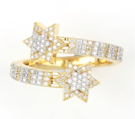 Yellow Gold Star Ring