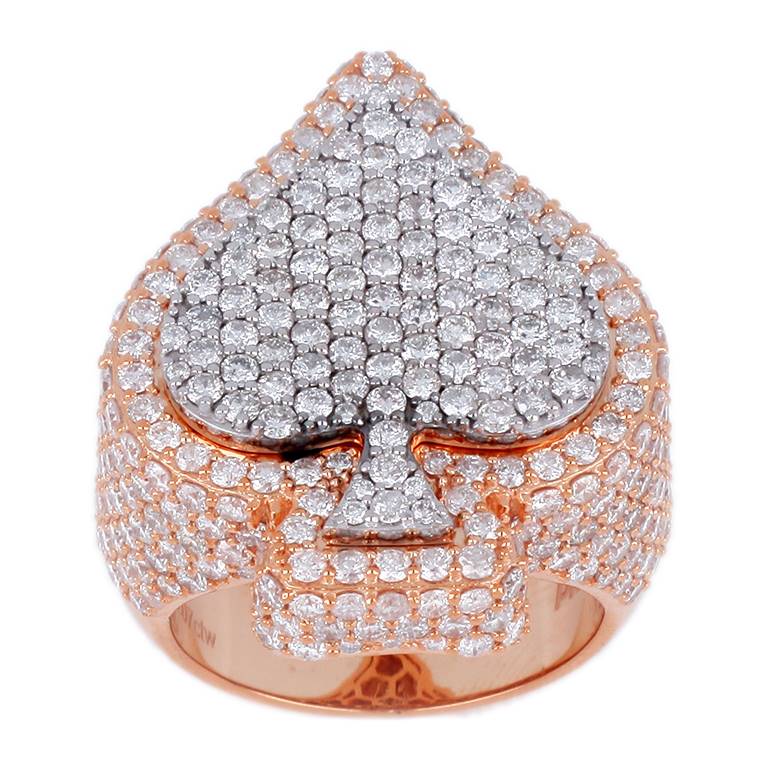 Rose Gold Spade Shaped Ring