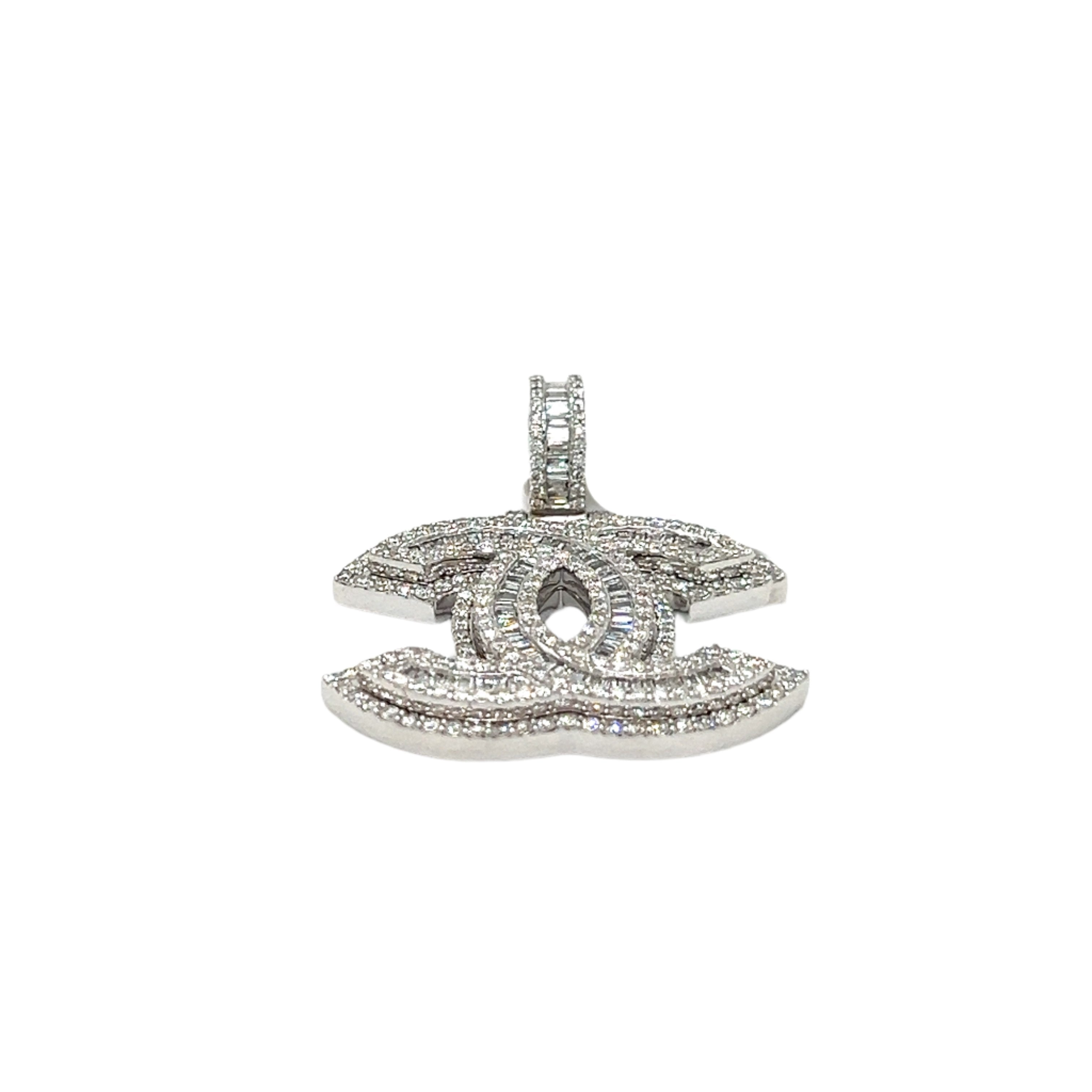 White Gold Chanel Pendant