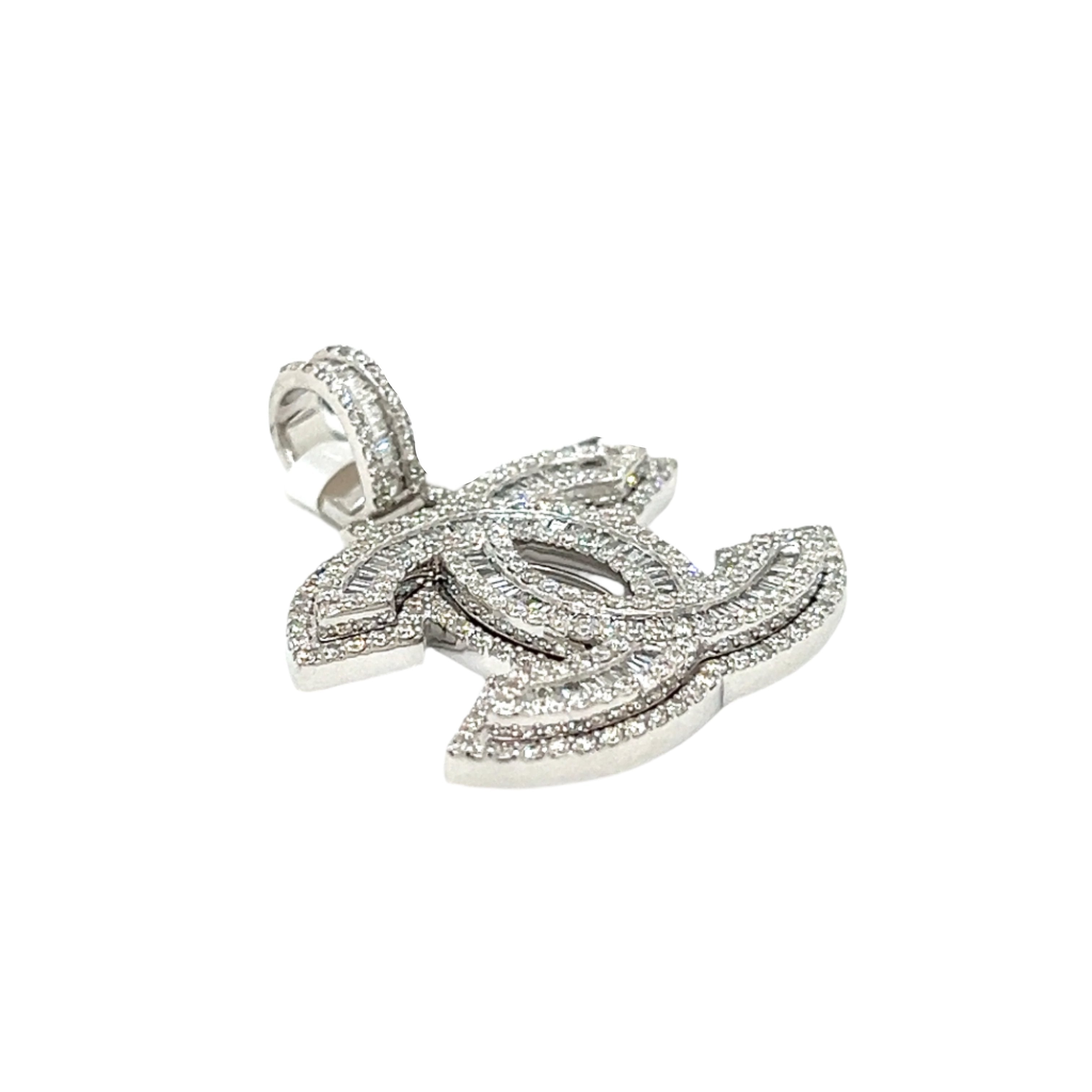 White Gold Chanel Pendant