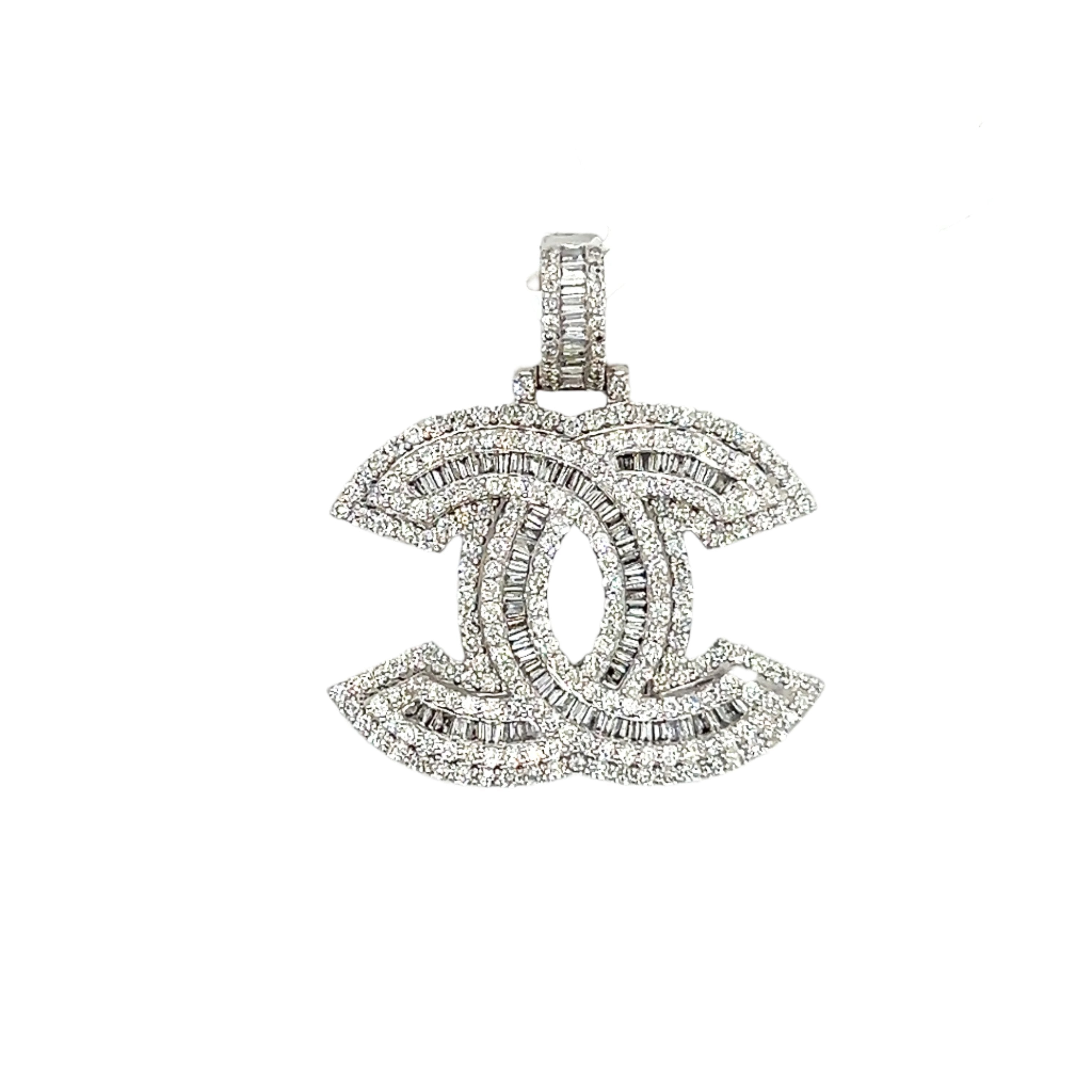 White Gold Chanel Pendant