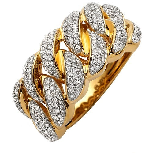 10K Diamond Cuban Ring