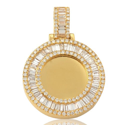 Baguette Diamond Picture Pendant 2.8CTW