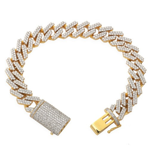 12MM Diamond Cuban Bracelet