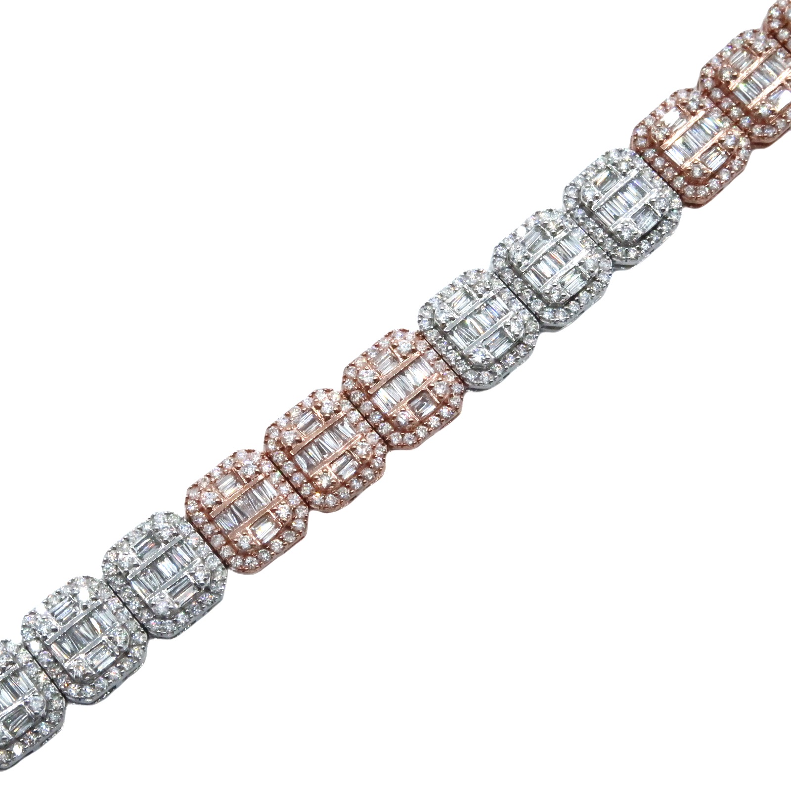 10K Baguette Diamond Bracelet