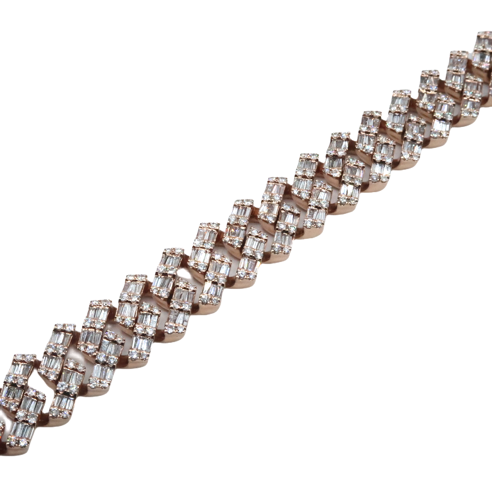14K Baguette Cuban Chain