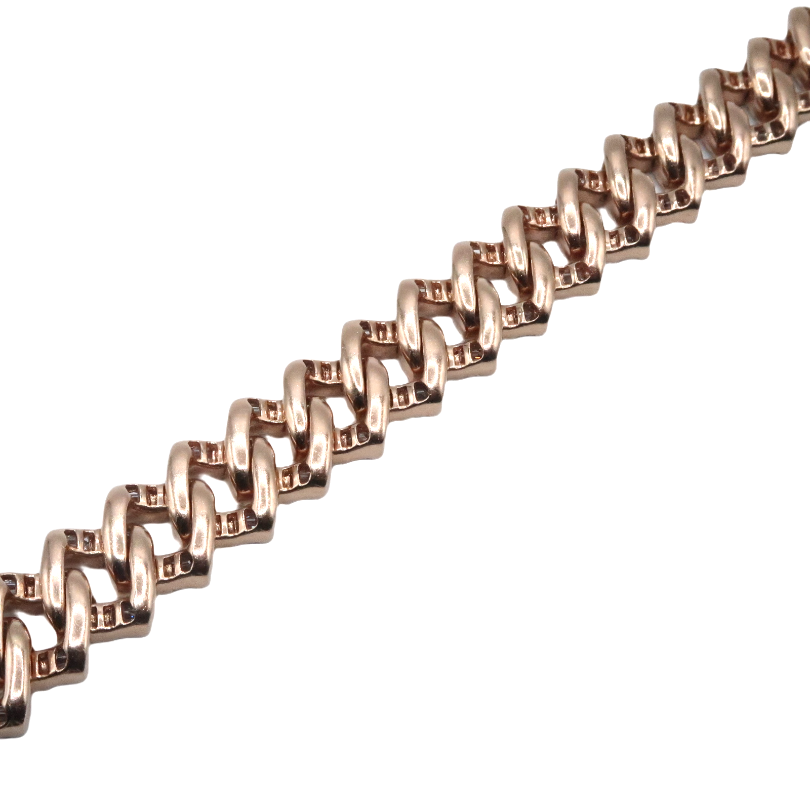 14K Baguette Cuban Chain