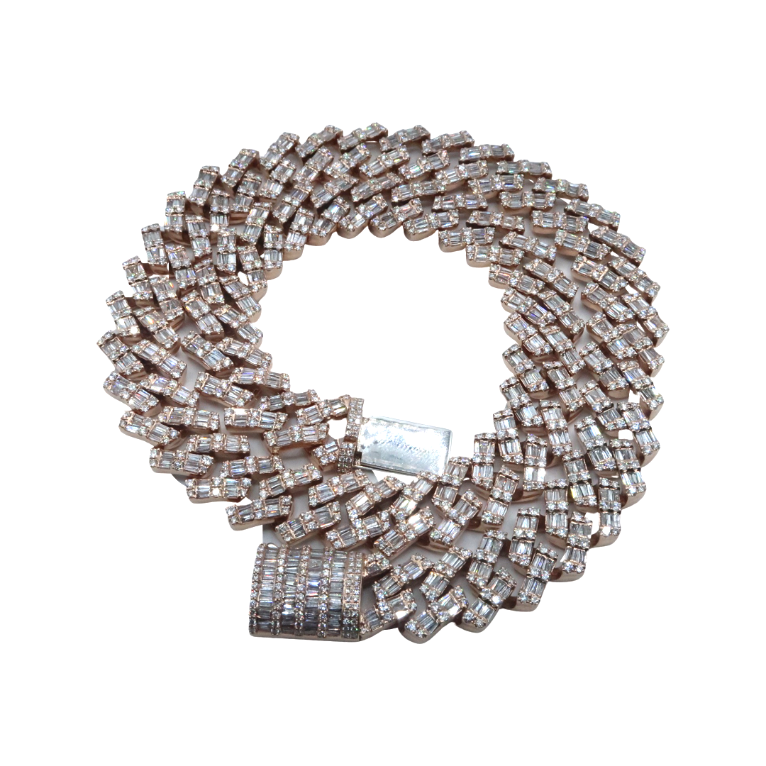 14K Baguette Cuban Chain