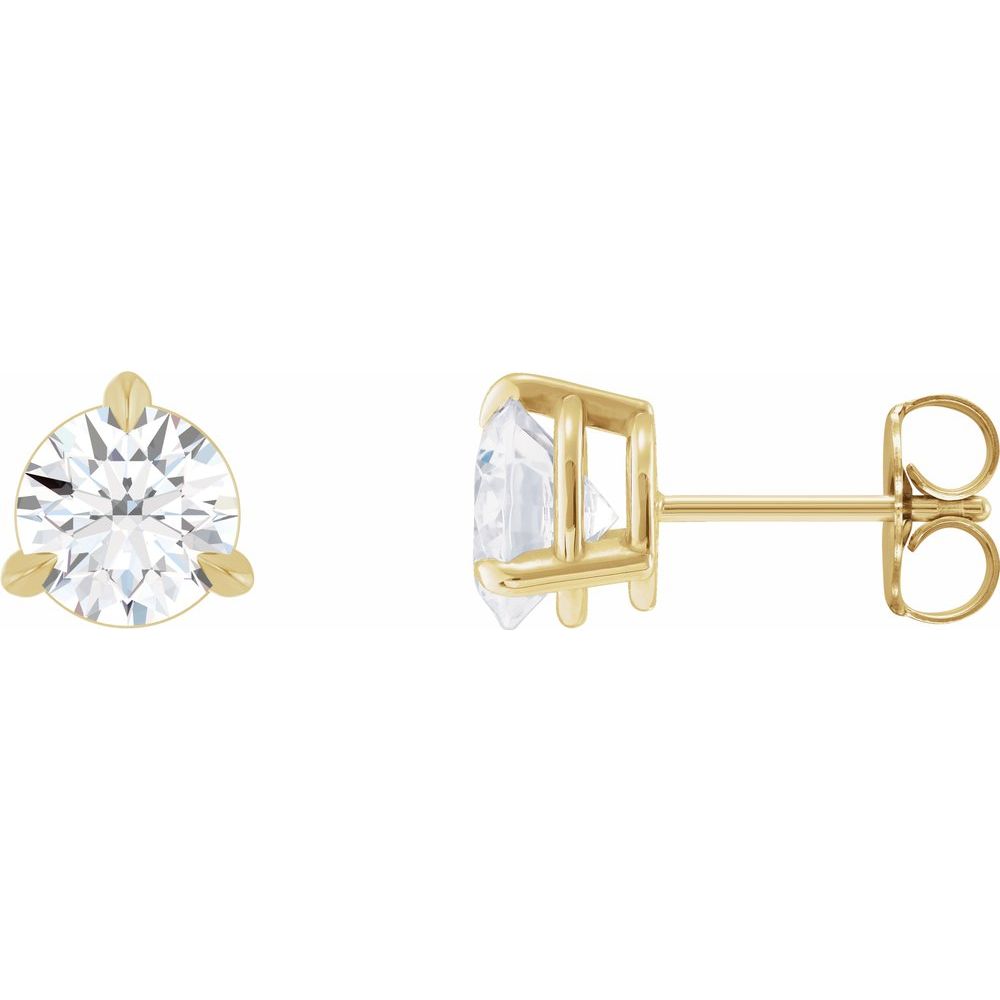 14K Yellow 3/8 CTW Natural Diamond Earrings