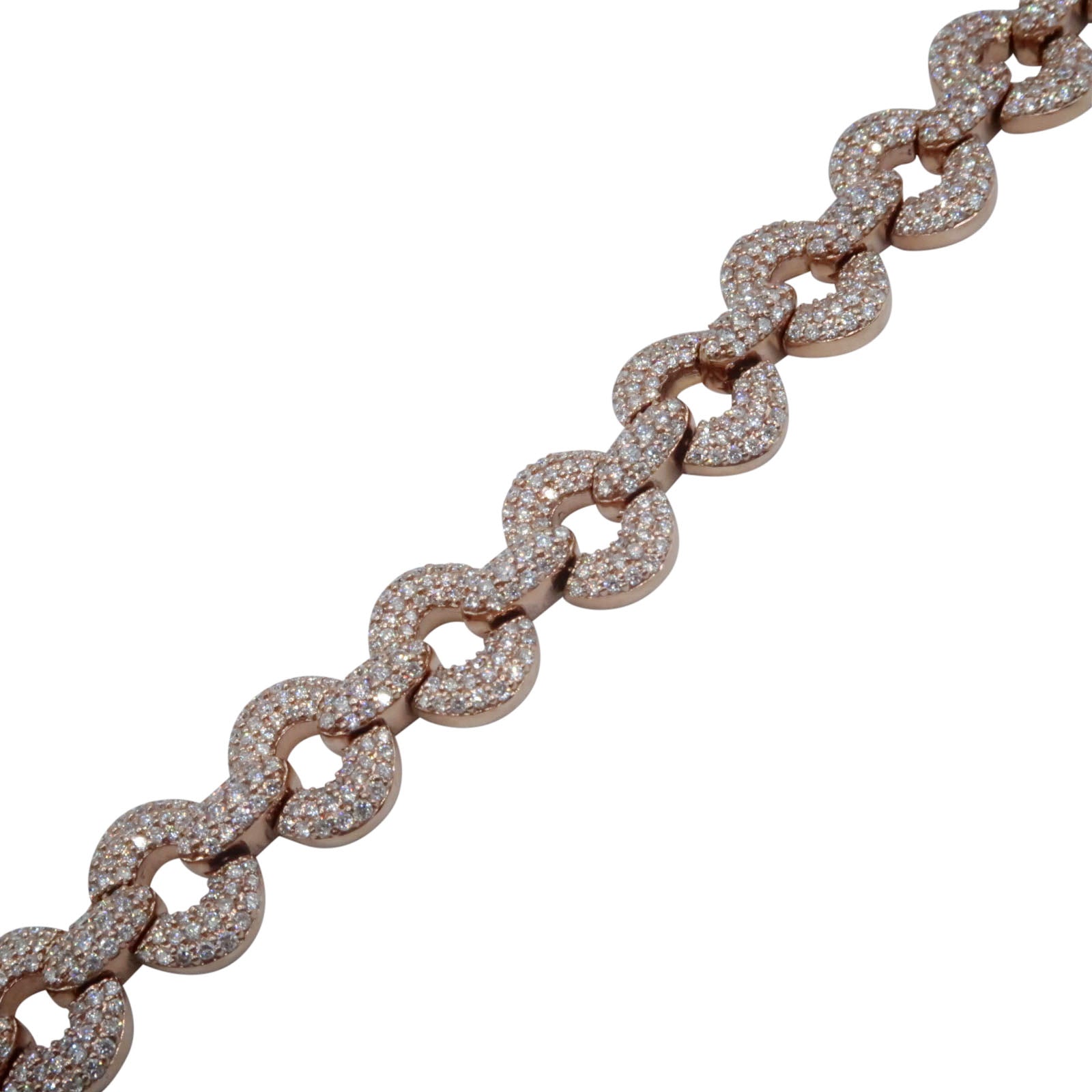 Diamond Baguette  Link Bracelet