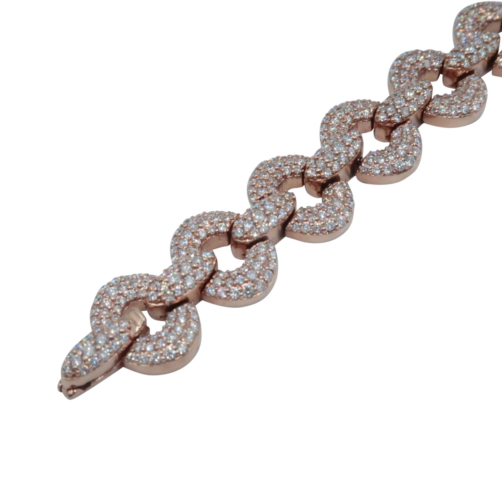 Diamond Baguette  Link Bracelet