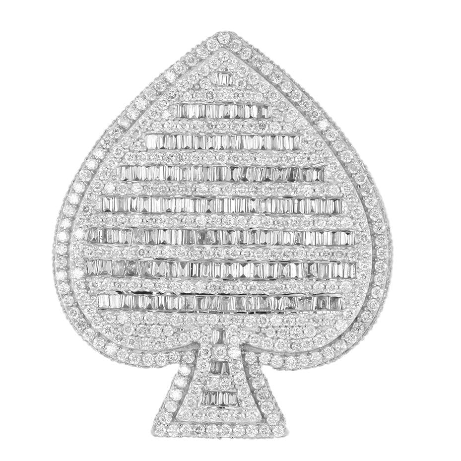 White Gold Spade Shaped Ring