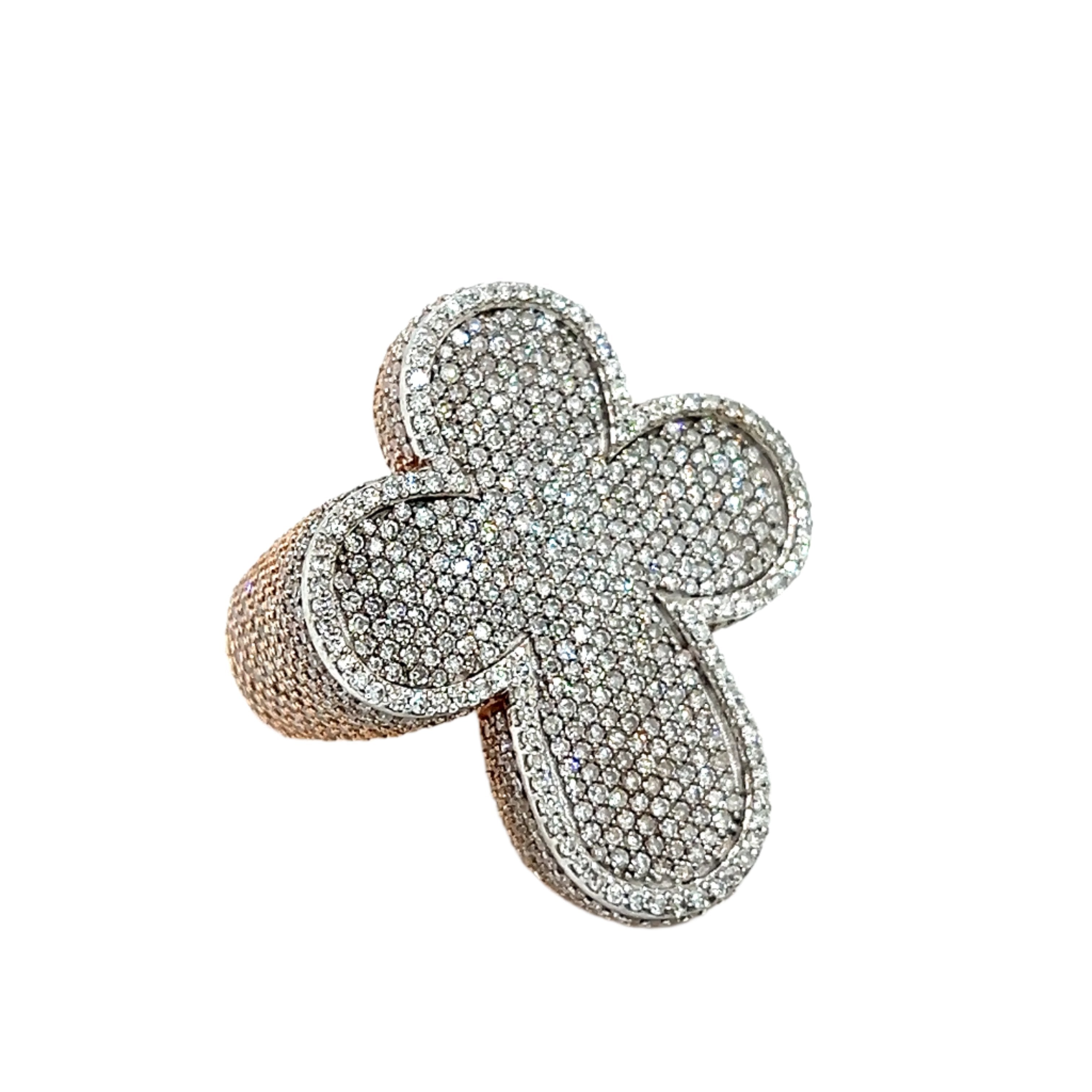 Jumbo Diamond Cross Ring