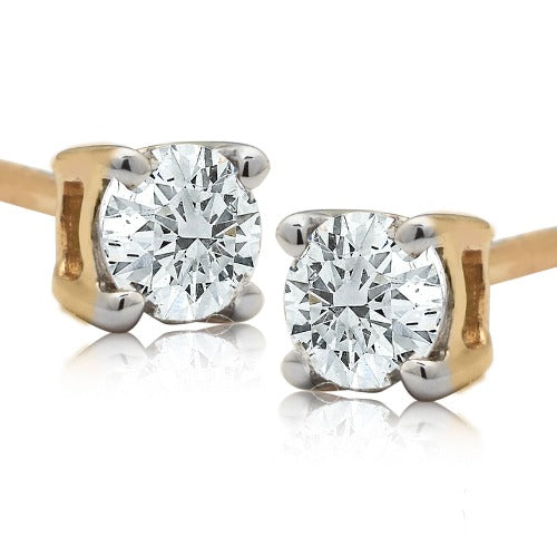 14K 0.50CTW DIAMOND STUD EARRINGS