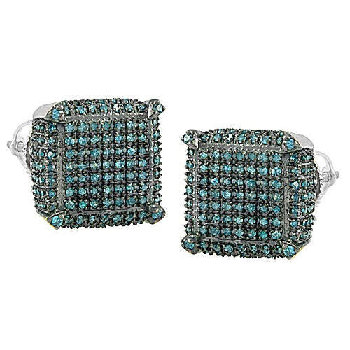 Blue Diamond Earring Studs