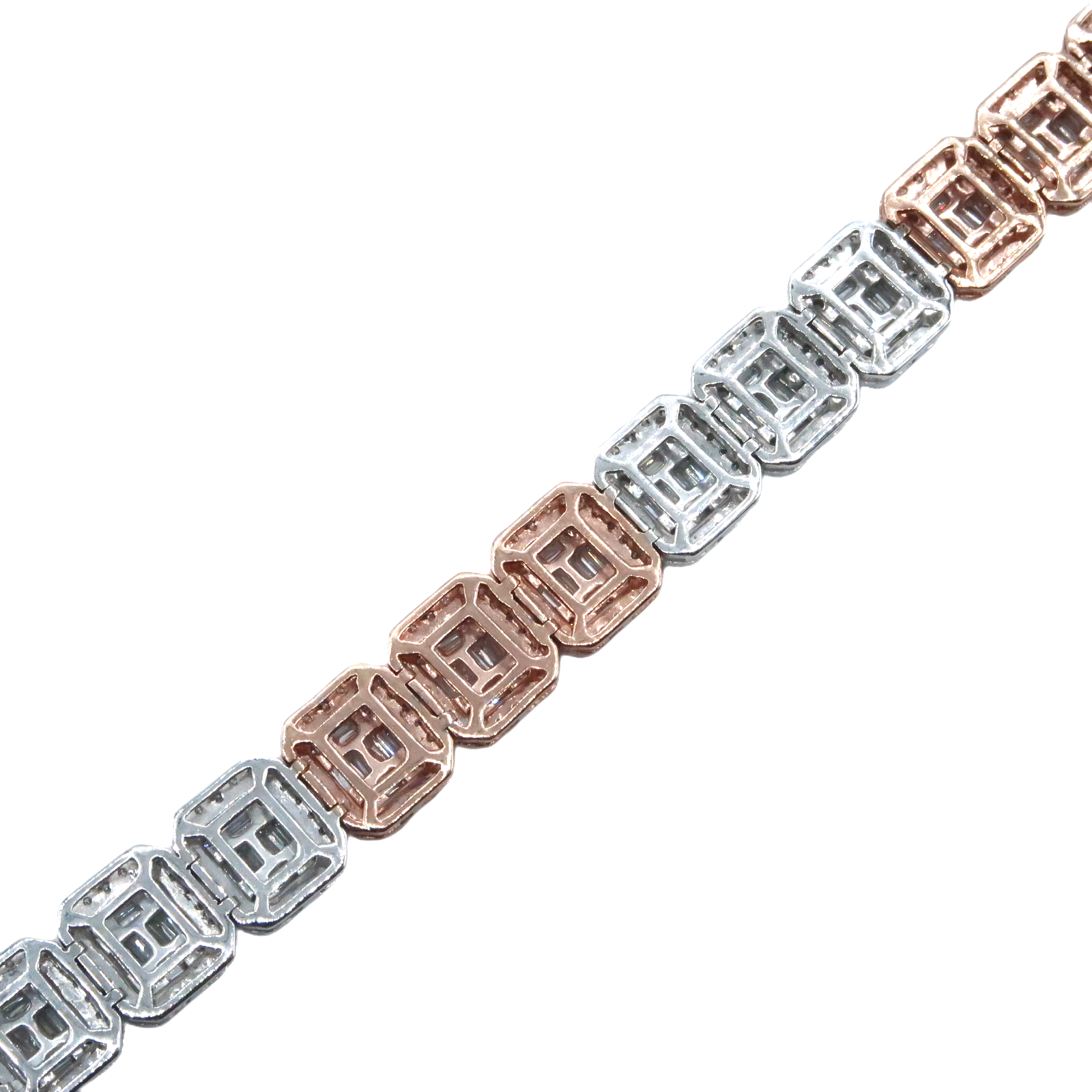 10K Baguette Diamond Bracelet