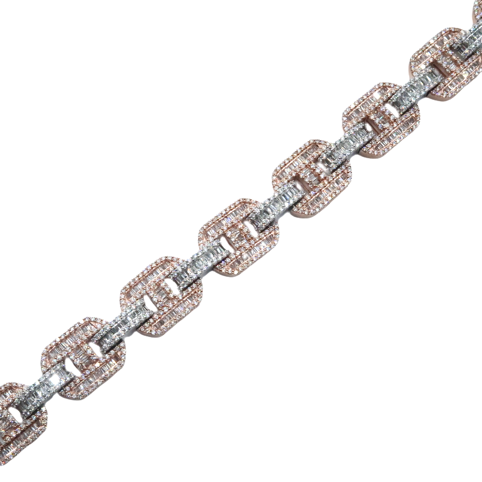 Diamond Baguette Gucci Link Bracelet