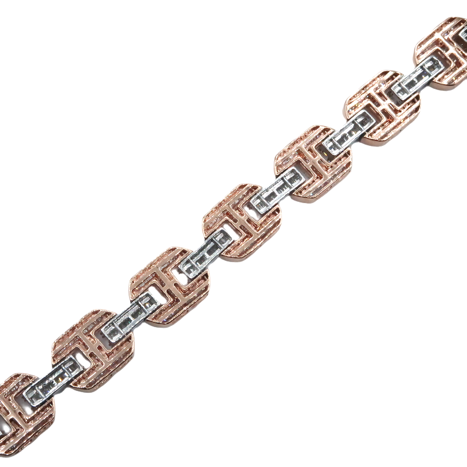 Diamond Baguette Gucci Link Bracelet