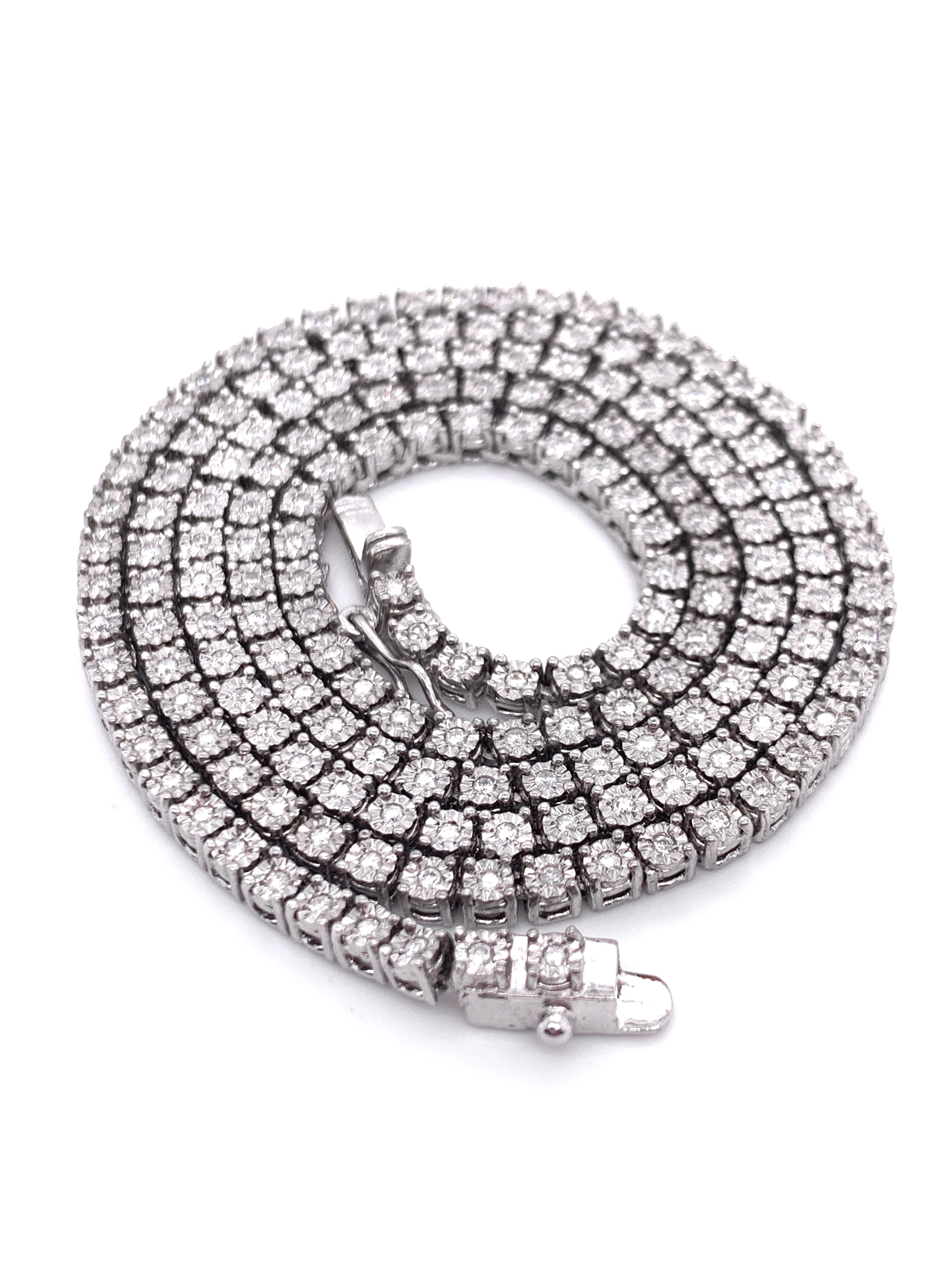 Silver Tennis Chain 2.00 Ct