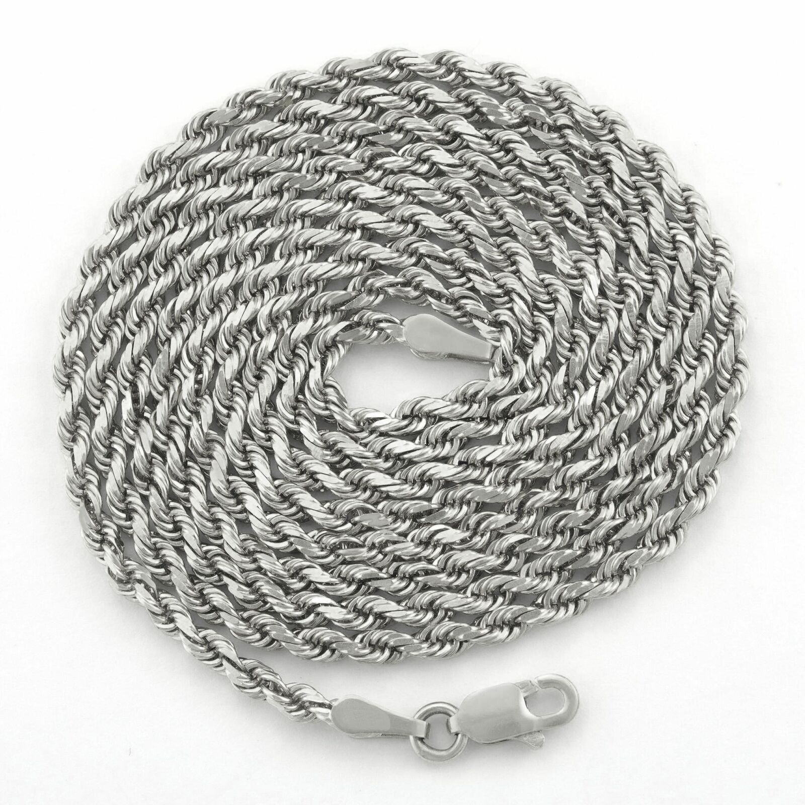 10K White Gold Rope Chain