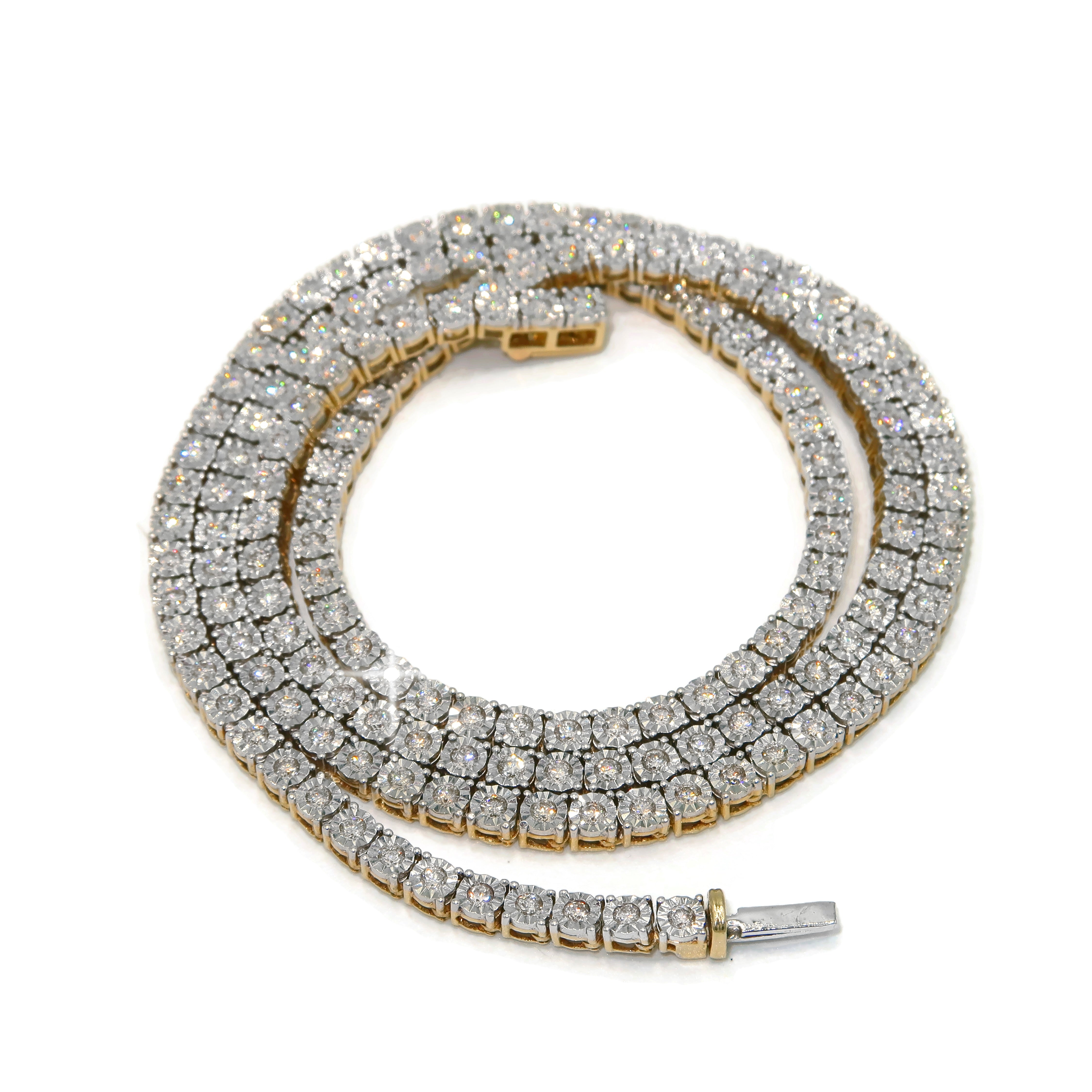 Illusion Set Diamond Tennis Chain